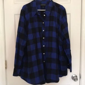 Plus size plaid button down